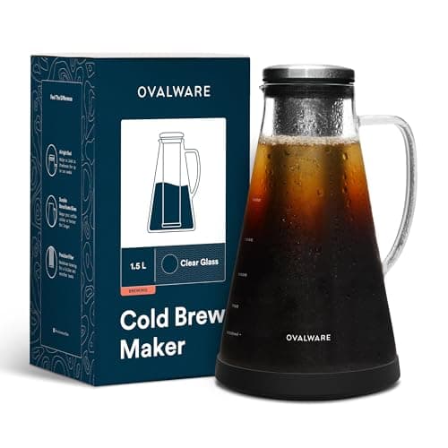 OVALWARE OVALWARE Airtight Cold Brew Iced Coffee Maker (1.5L glass)