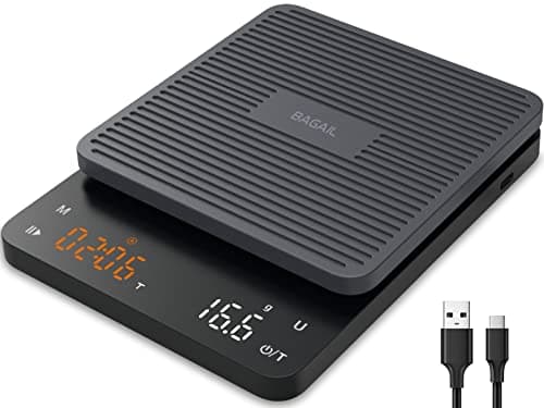 BAGAIL BAGAIL Coffee Scale with Timer (0.1g/3kg, Rechargeable)