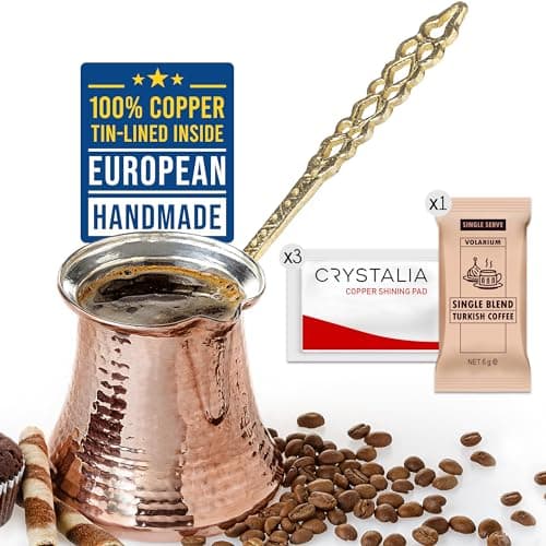 Volarium Volarium Hammered Copper Turkish Coffee Pot